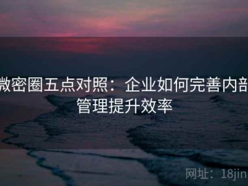 微密圈五点对照：企业如何完善内部管理提升效率